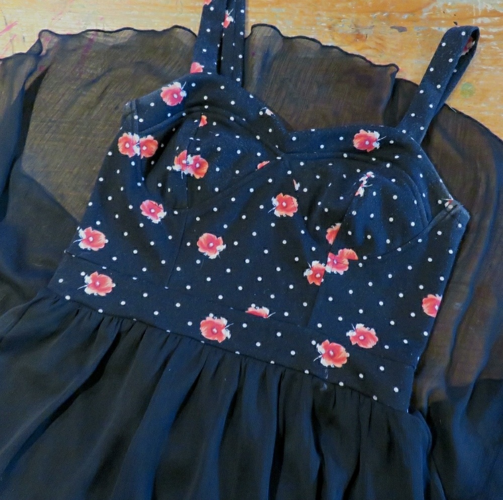 Flowy Floral Mid-Length Dress